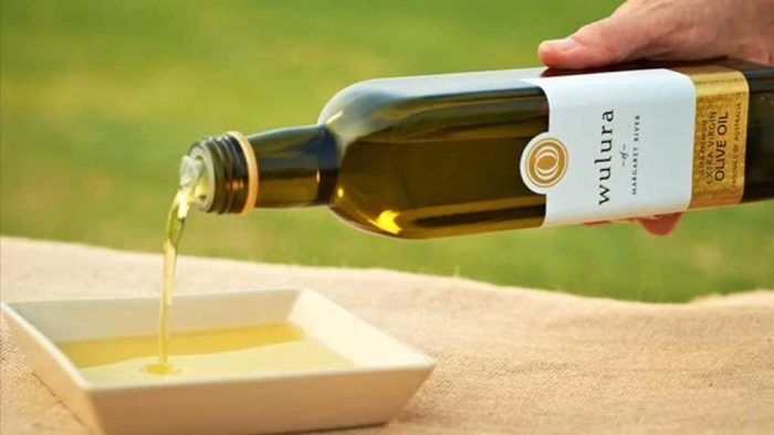 Wulura of Margaret River Ultra Premium Extra Virgin Olive Oil Pouring Outside